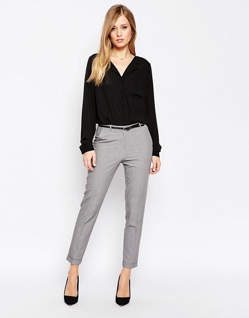 ASOS | ASOS The Slim Tailored Cigarette Trousers With Belt