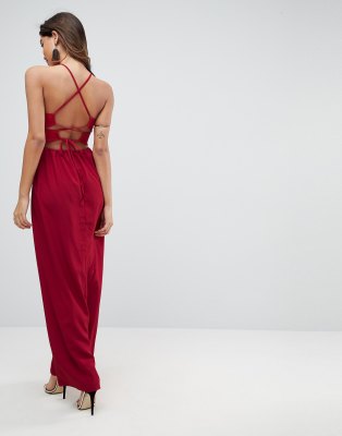 tie back maxi dress