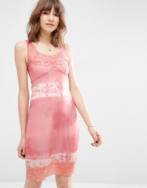 ASOS Tie Dye and Lace Slip Dress
