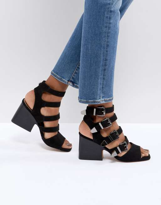 Black heeled sandals asos on sale