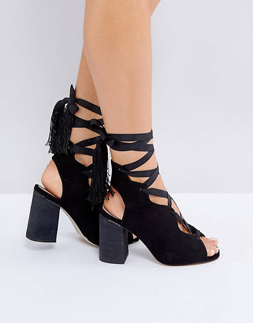 ASOS TOPHAT Lace Up Heeled Sandals
