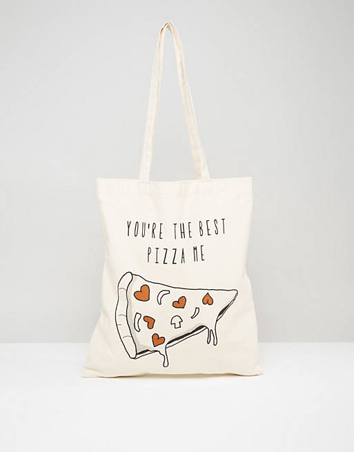 ASOS Tote Bag With Pizza Print