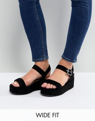 wedge sandals wide fit
