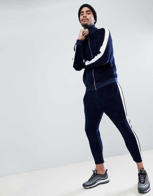 Funnel Neck Contrast Panel Tricot MAN Tracksuit