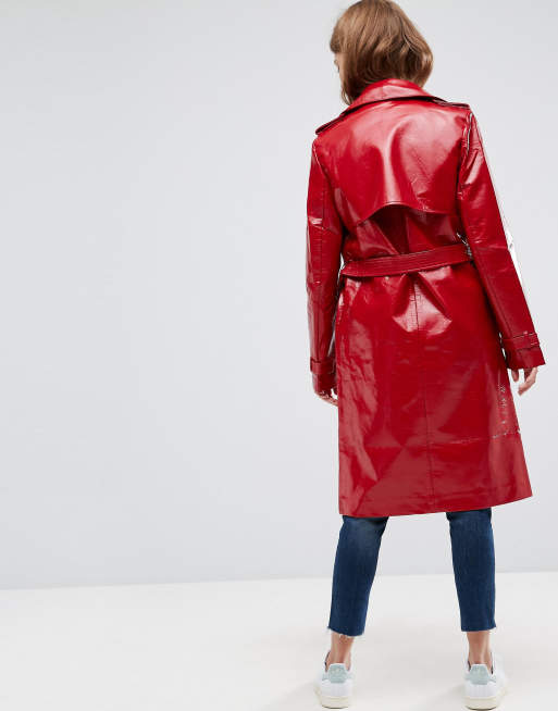 Asos red hot sale trench coat