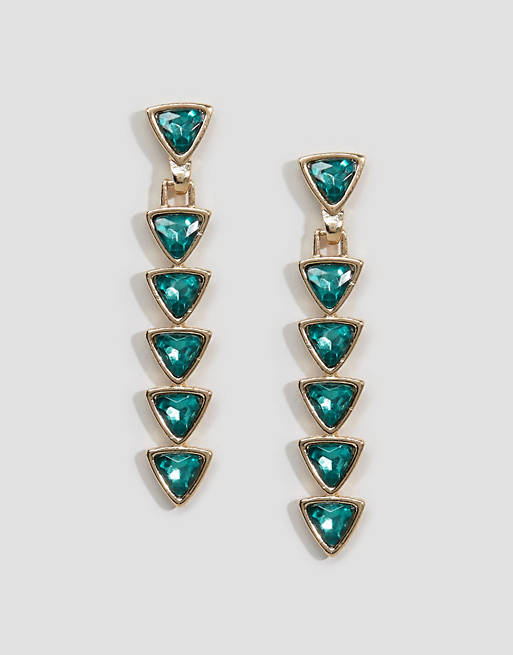 ASOS Triangle Jewel Strand Earrings