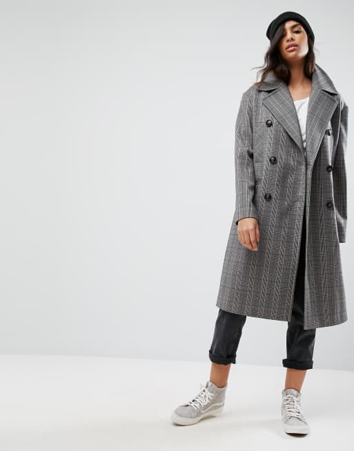 Asos on sale checked coat