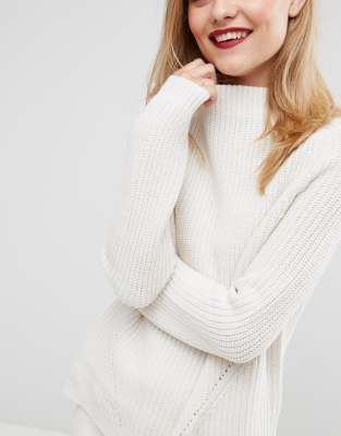 slouchy white jumper