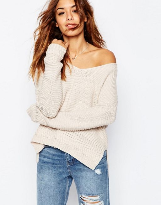 ASOS | ASOS Ultimate Chunky V Neck Jumper with Stitch Detail