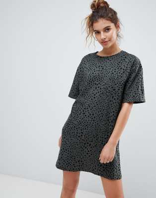 leopard print dress with t shirt