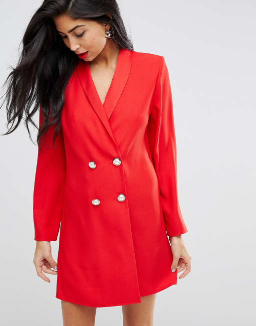 Asos red store blazer dress