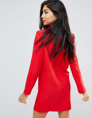 asos red blazer dress