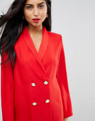 asos red blazer dress