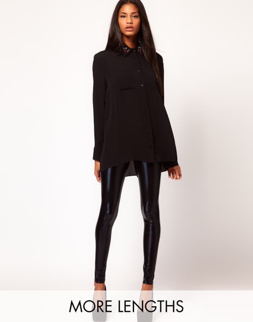 Asos Collection High Waisted Ultra Wet Look Leggings, $15