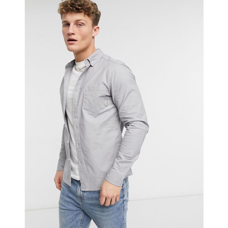 Camicie Uomo Unrvlld Spply - Camicia Oxford slim color antracite