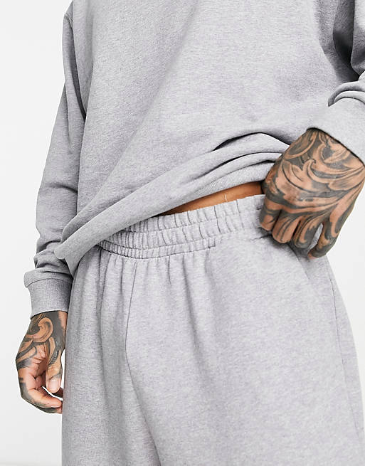 Tracksuits Spply co-ord oversized joggers with logo leg print in grey 