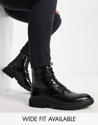 faux combat boots