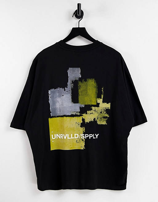 ASOS Unrvlld Spply oversized t-shirt with abstract back print