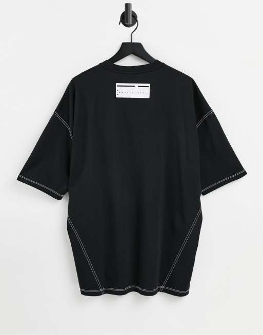 ASOS Unrvlld Spply oversized t-shirt with contrast stitch & high build ...