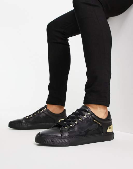 Zwart met gouden sneakers new arrivals