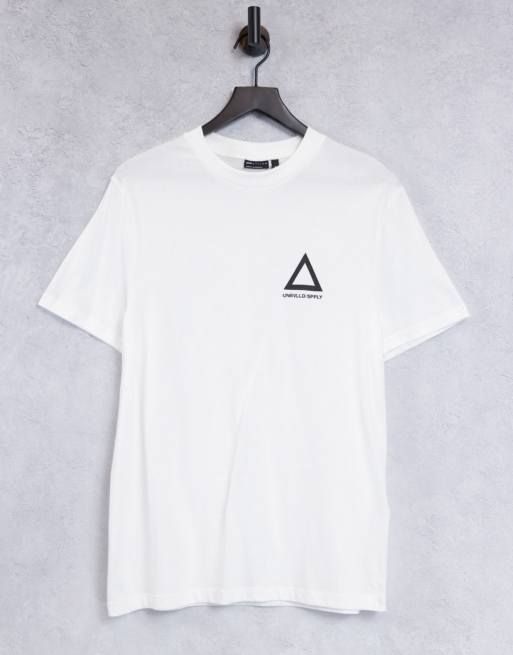 ASOS Unrvlld Spply - T-shirt con logo stampato, colore bianco