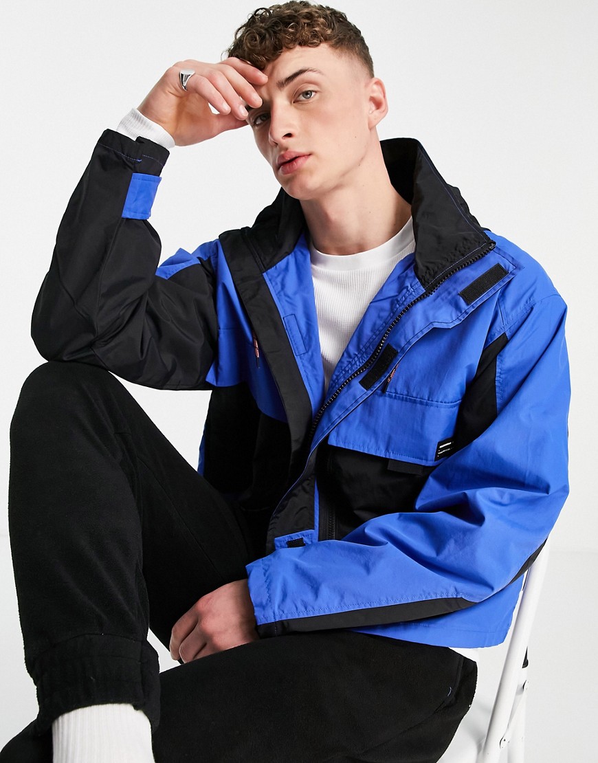 ASOS Unrvlld Supply jacket with multi pockets in blue-Blues