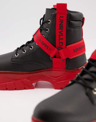 asos red boots