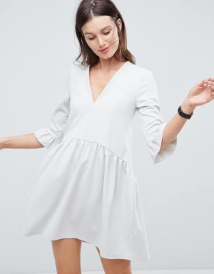 smock dress v neck
