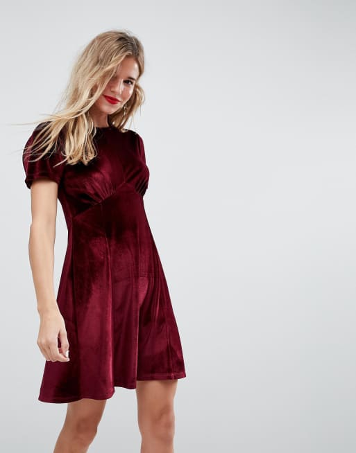 ASOS Velvet Ultimate Mini Tea Dress