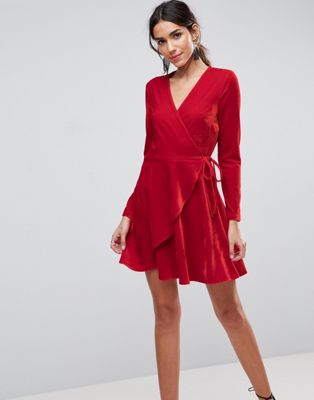 ASOS Velvet Wrap Mini Dress | ASOS