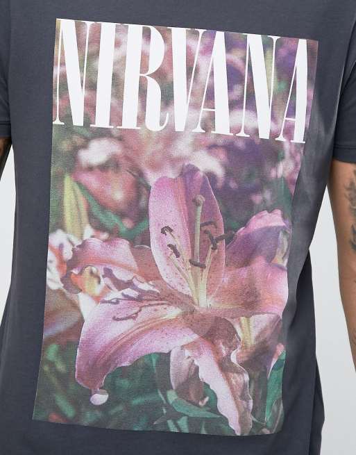 ASOS Vintage Nirvana Floral Band T Shirt ASOS
