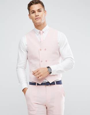 pink waistcoat wedding