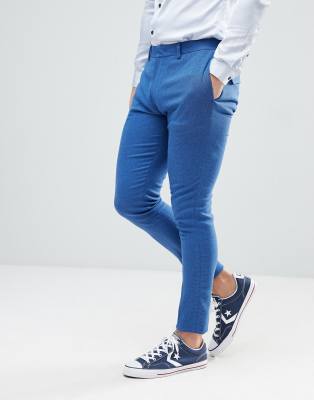 blue skinny trousers mens