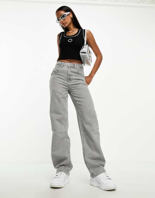 FhyzicsShops Weekend Collective - Baggy-fit jeans in grijs met wassing