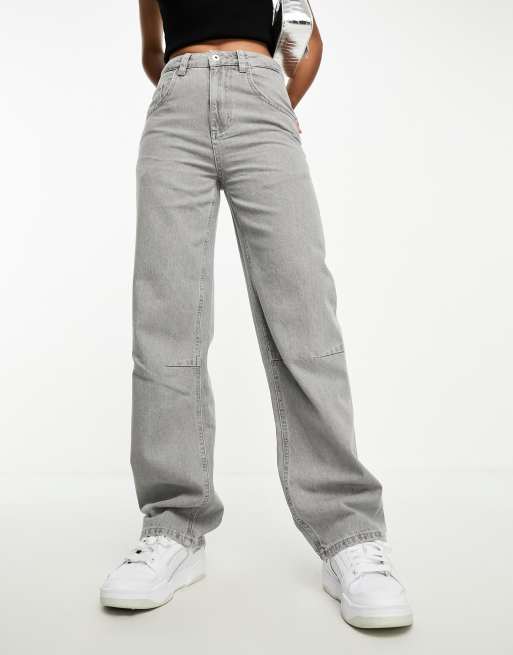 ASOS Weekend Collective baggy fit jeans in washed grey