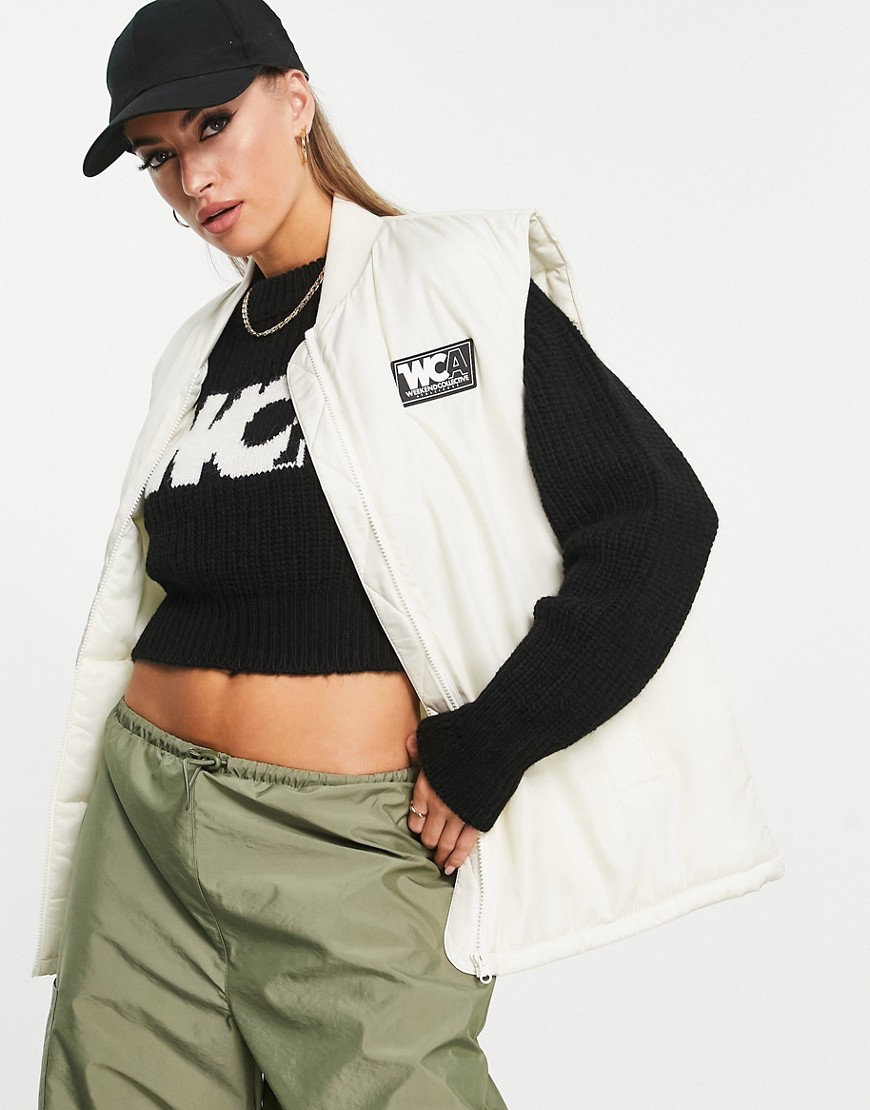 ASOS Weekend Collective bomber gilet in stone-Neutral