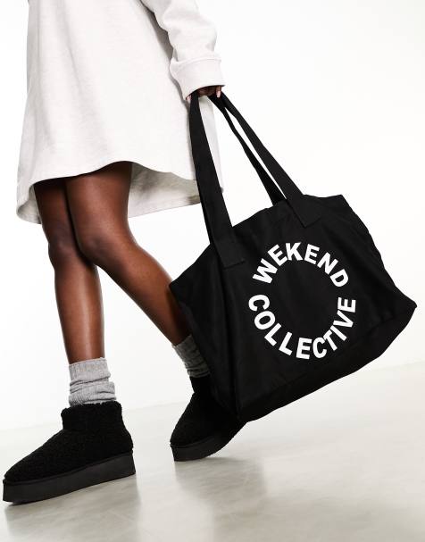 Shopper Bags Canvas Leather Shopper Bags ASOS