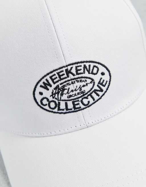 ASOS - Weekend Collective - Casquette de baseball à logo - Blanc, 2 de 4