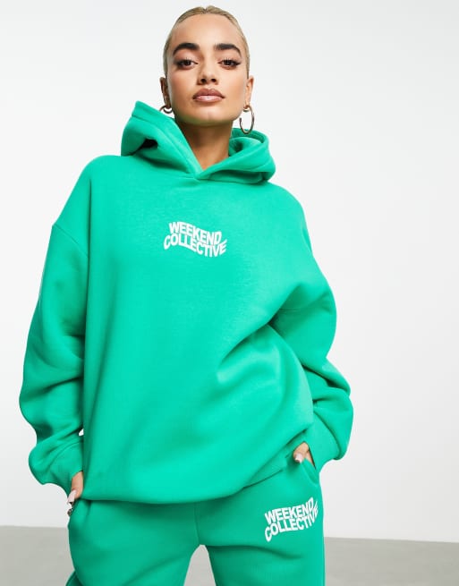 Asos green hoodie best sale