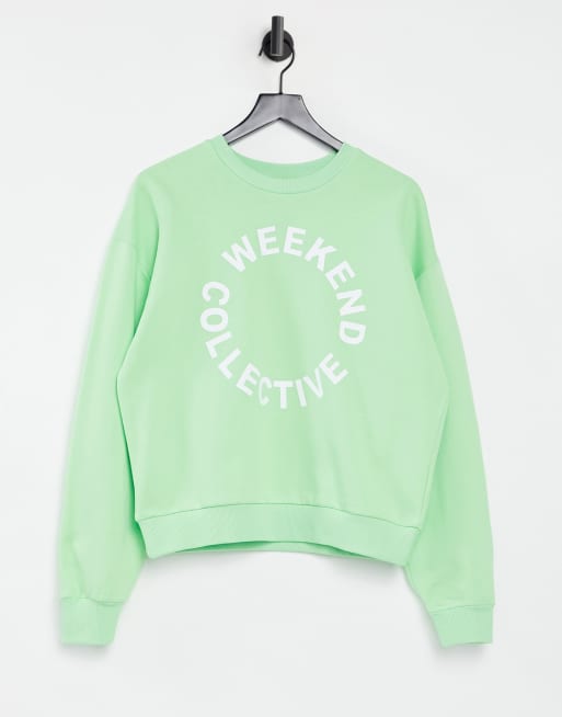 ASOS Weekend Collective co-ord oversized sweatshirt with logo in