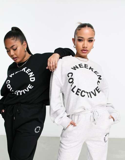 ASOS Weekend Collective oversized sweatshirt & sweatpants with