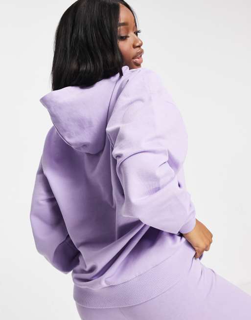 ASOS Weekend Collective coordinating oversized hoodie with logo in lilac