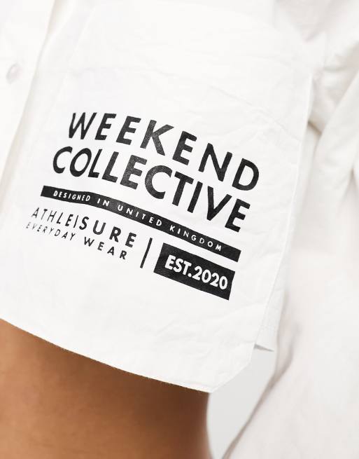 ASOS - Weekend Collective - Cropped overhemd met opgestikte zak op de voorkant, 2 van 4