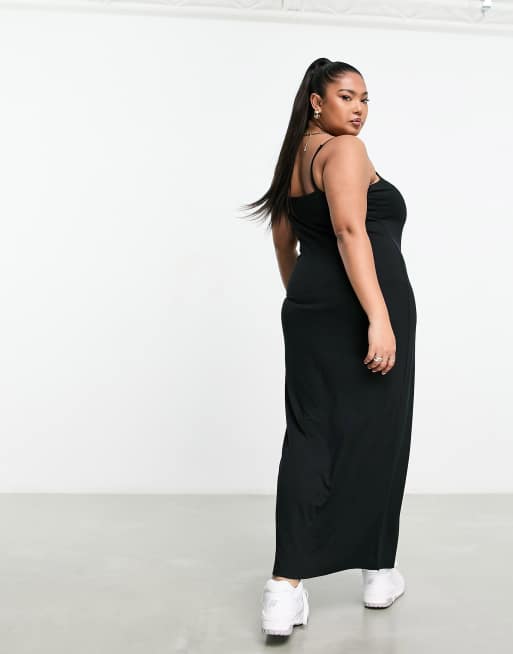 black jersey slip dress Jil Sander