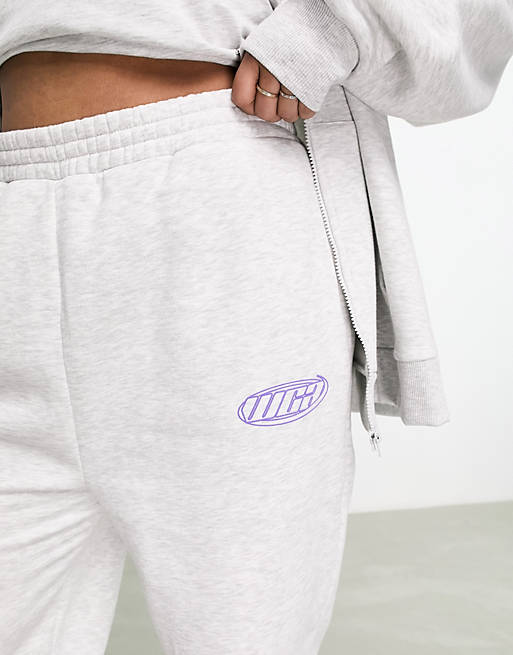 hammer Impressive Strict ASOS Weekend Collective Curve jogger in ice marl with wca logo | ASOS