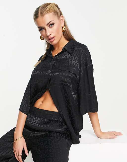 ASOS Weekend Collective – Czarny zestaw w monogramowy wzór, 2 z 2