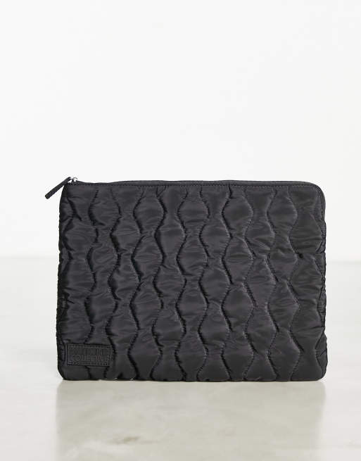 ASOS Weekend Collective - Gewatteerde laptophoes van nylon in zwart, 3 van 4