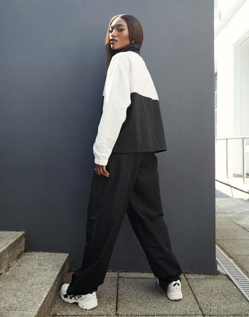 ASOS Weekend Collective Giacca sportiva nera e bianca ASOS