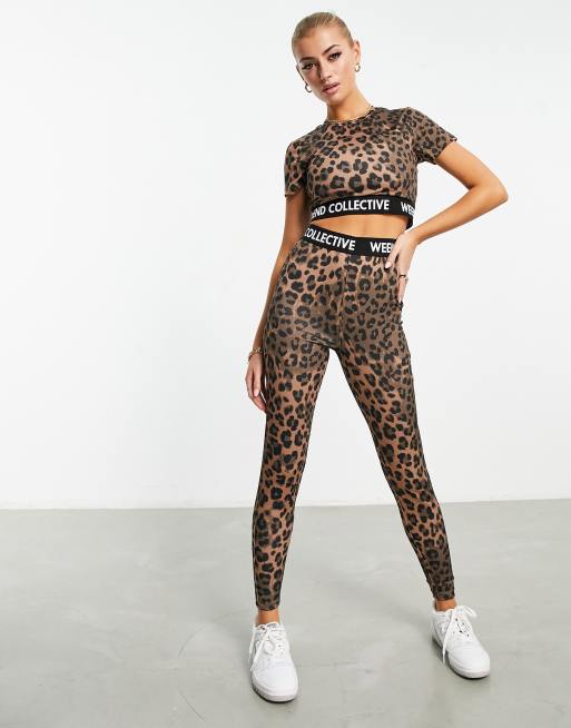 ASOS Weekend Collective high shine legging in animal print