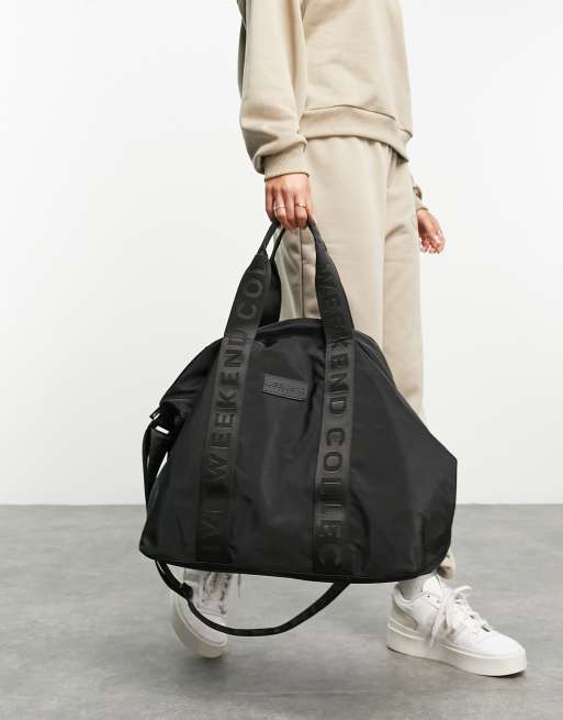 ASOS Weekend Collective holdall weekend bag in black | ASOS